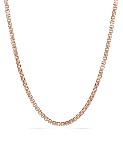 David Yurman Men's Medium Box Chain Necklace In 18k Rose Gold