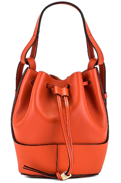 Loewe Balloon Mini Leather Shoulder Bag In Vermillion