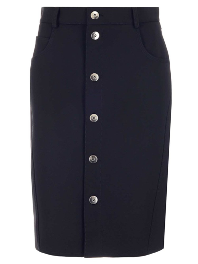 Bottega Veneta Button-down Midi Skirt In Black