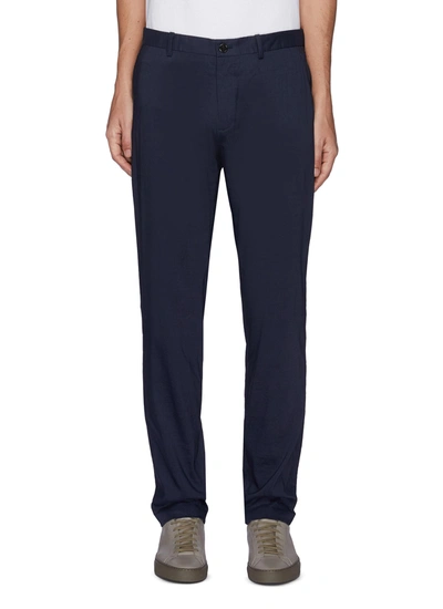 Theory Zaine Precision Ponte Slim Straight Stretch Pants In Baltic