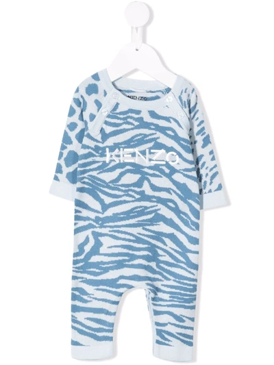 Kenzo Babies' Newborn Patterned Onesie In Azzurro