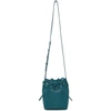 Mansur Gavriel Blue Saffiano Mini Mini Bucket Bag