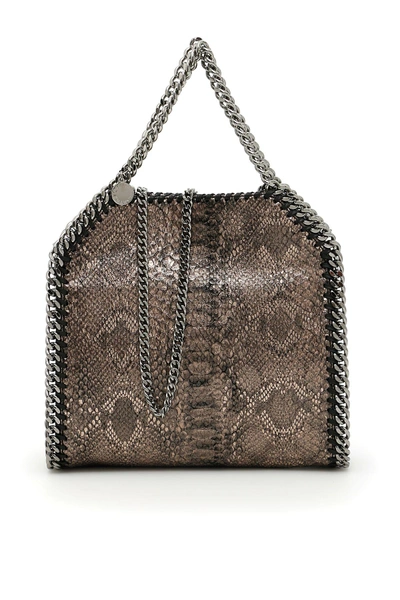 Stella Mccartney Falabella Mini Tote Bag In Bronzegrigio