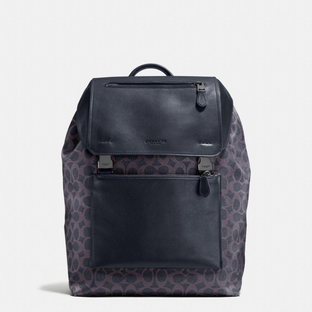 Coach Manhattan Backpack In Signature Coated Canvas | ModeSens