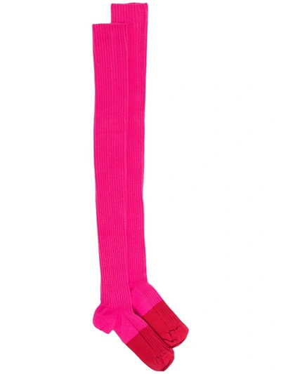 Patou Over The Knee Socks In Fuchsia In Pink