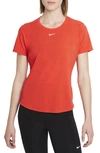 Nike Dri-fit One Luxe Women's Standard Fit Short-sleeve Top In Chile Red