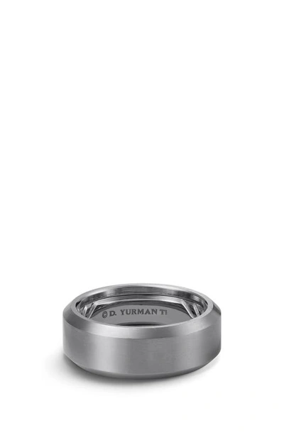 David Yurman Men's Streamline Beveled Band Ring In Grey Titanium, 8.5mm