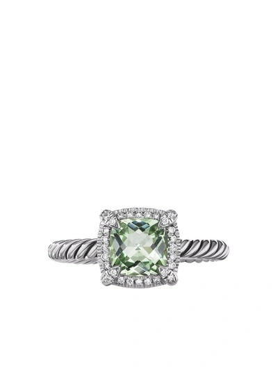 David Yurman Sterling Silver Petite Chatelaine Ring With Prasiolite & Diamonds - 100% Exclusive