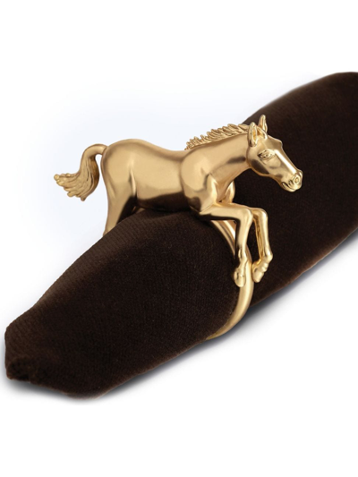 L'objet Goldplated Horse Napkin Ring