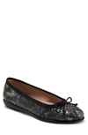 Aerosoles Women's Homebet Ballet Flats Women's Shoes In Black Snake