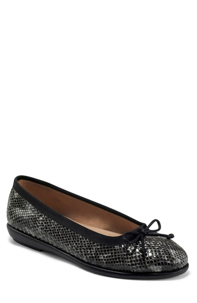 Aerosoles Women's Homebet Ballet Flats Women's Shoes In Black Snake