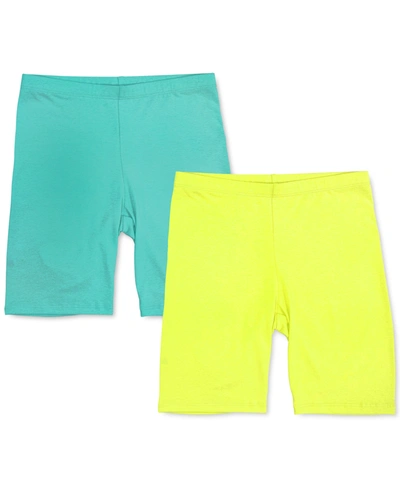 Jenni 2-pk. Bike Shorts, Created For Macy's In Neon Yellow