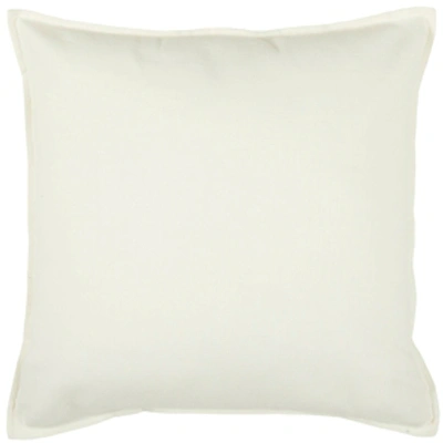 Rizzy Home Solid Down Filled Decorative Pillow, 20" X 20" In White