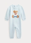 Ralph Lauren Baby Boy's Polo Bear Fleece Coveralls In Beryl Blue