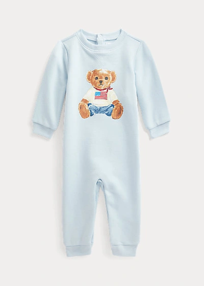 Ralph Lauren Baby Boy's Polo Bear Fleece Coveralls In Beryl Blue