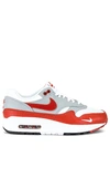 Nike Air Max 1 Lv8 In White/wolf Grey/black/martian Sunrise