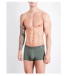Calvin Klein Iron Strength Low-rise Stretch Trunks In Hunter