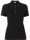 Burberry Slim-fit Polo Shirt With Check Trim, Black In Nocolor