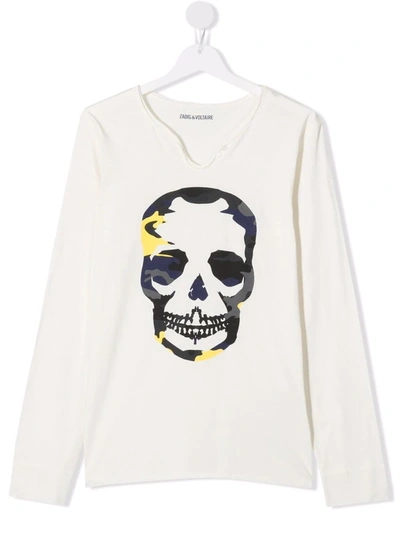 Zadig & Voltaire Skull-print T-shirt In 白色