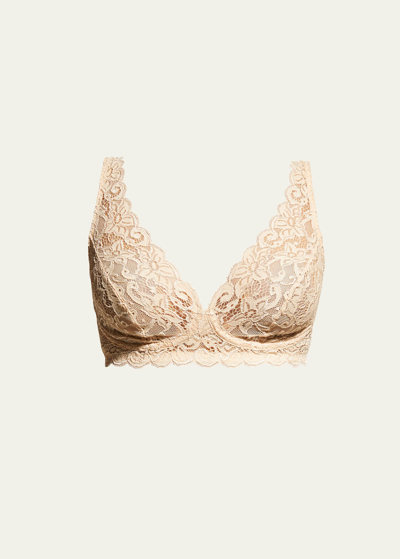 Hanro Luxury Moments Soft Cup Lace Bra In Beige