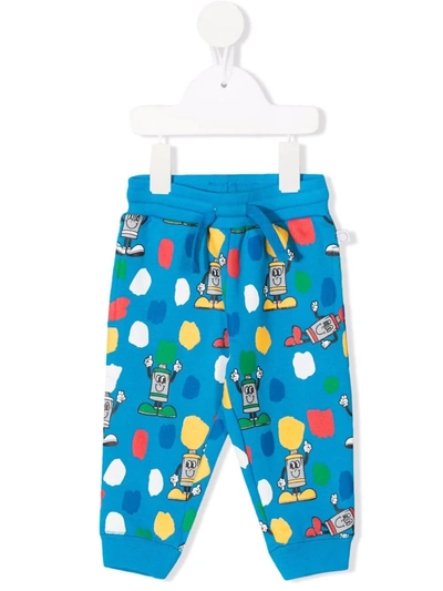 Stella Mccartney Babies' Paint Tubes Track Trousers In Blue