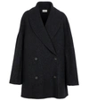 The Row Polli Double-breasted Jacket In Wool And Cashmere In Black