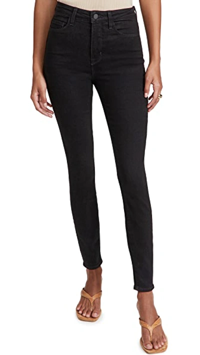 L Agence Monique Ultra High-rise Skinny Jeans In Jet
