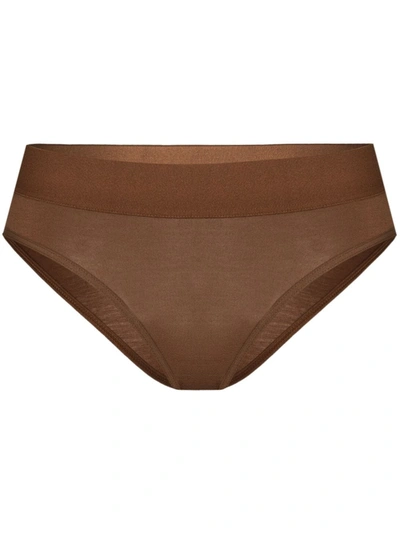 Baserange Bell Elastic Waistband Briefs In Braun