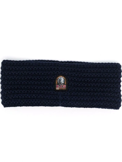 Parajumpers Logo-patch Knit Band In Blau