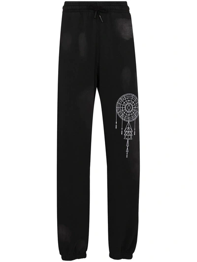 Marcelo Burlon County Of Milan Dreamcatcher Print Track Pants In Black