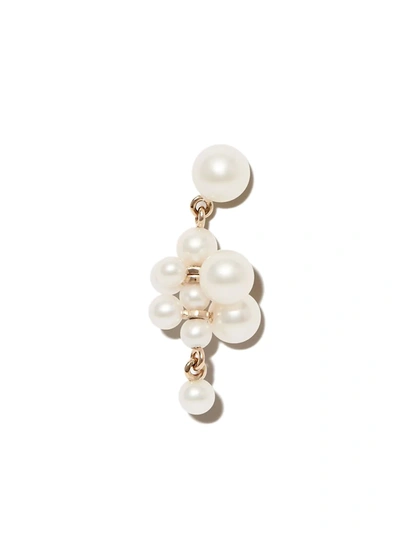 Sophie Bille Brahe Petite Celli Freshwater Pearl Single Drop Earring In Gold