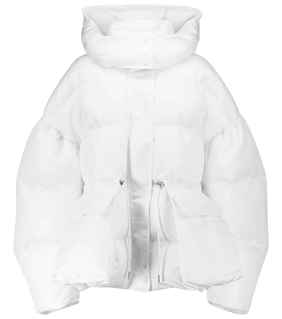 ジャケット Alexander McQueen Jackets White Alexander McQueen - Embroidered Shell Bomber Jacket - White