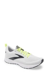 Brooks Revel 5 Hybrid Running Shoe In White/ Oyster/ India I