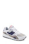 Saucony Shadow 6000 Running Shoe In White/ Grey/ Navy