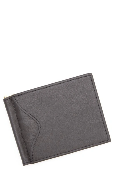 Royce Rfid Leather Money Clip Card Case In Black