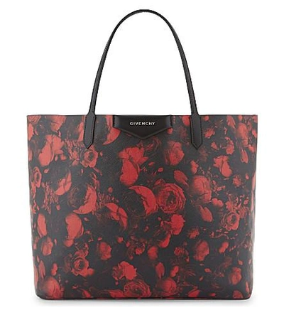 Givenchy Antigona Large Floral Shopper Bag In Red