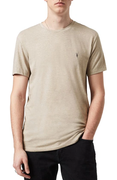 Allsaints Tonic Slim Fit Crewneck T-shirt In Pewter Grey Marl