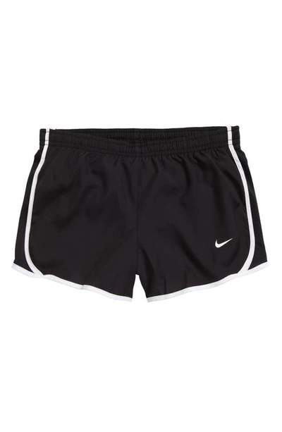 Nike Kids' Dri-fit Tempo Shorts In Black/ Black/ White/ White