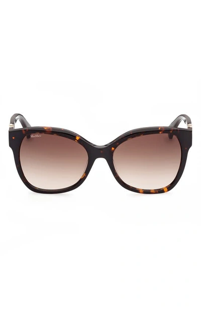Max Mara Butterfly 56mm Gradient Cat Eye Sunglasses In Dhav/brng