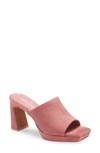 Jeffrey Campbell Caviar Platform Slide Sandal In Bright Pink Suede