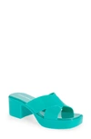 Jeffrey Campbell Bubblegum Platform Sandal In Green