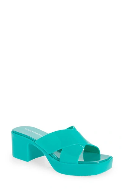 Jeffrey Campbell Bubblegum Platform Sandal In Green