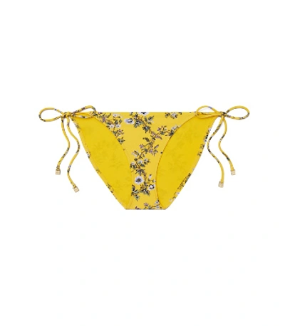 Tory Burch Floral Print String Bikini Bottoms In Lyonnaise Floral