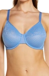 Wacoal Visual Effects Unlined Underwire Minimizer Bra In Blue Yonder