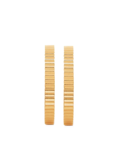 Monica Vinader Disco 18ct Yellow Gold-plated Vermeil Sterling-silver Large Hoop Earrings In Gp
