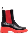 Camper Milah Colour-block Ankle Boots In Schwarz