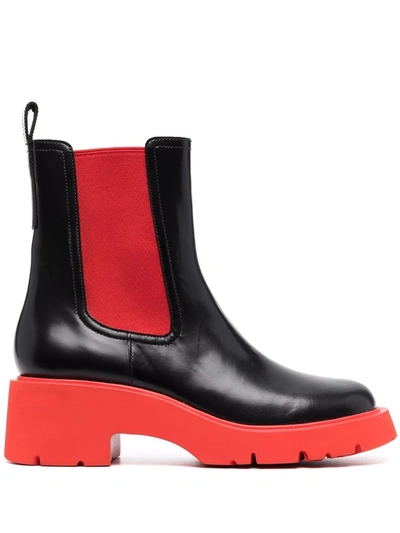 Camper Milah Colour-block Ankle Boots In Black