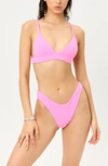 Frankies Bikinis Enzo Terry Cloth Bikini Bottoms In Blushing