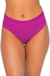 Curvy Couture Sheer Mesh High Cut Briefs In Cosmo Pink
