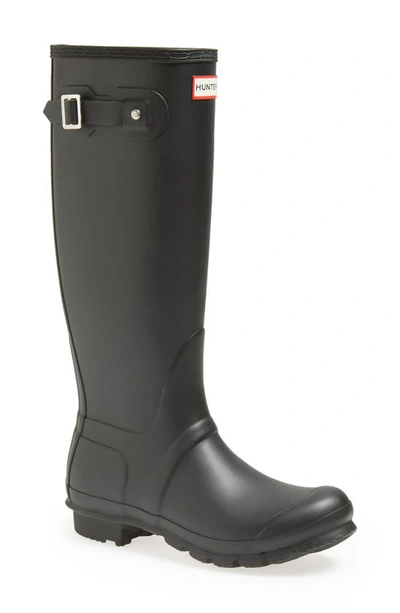 Hunter Original Tall Waterproof Rain Boot In Black Matte